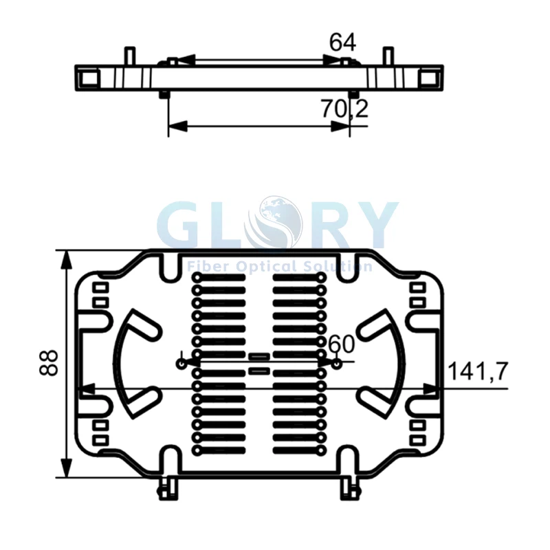 splice tray for fiber splitter inline closure splice tray for fiber splitter inline closure