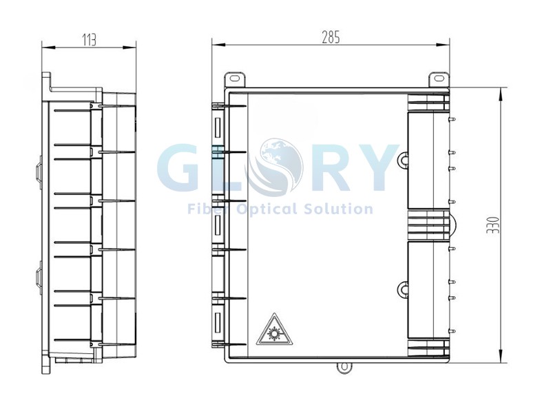 Outdoor Fiber Optic Distribution Box size Outdoor Fiber Optic Distribution Box size