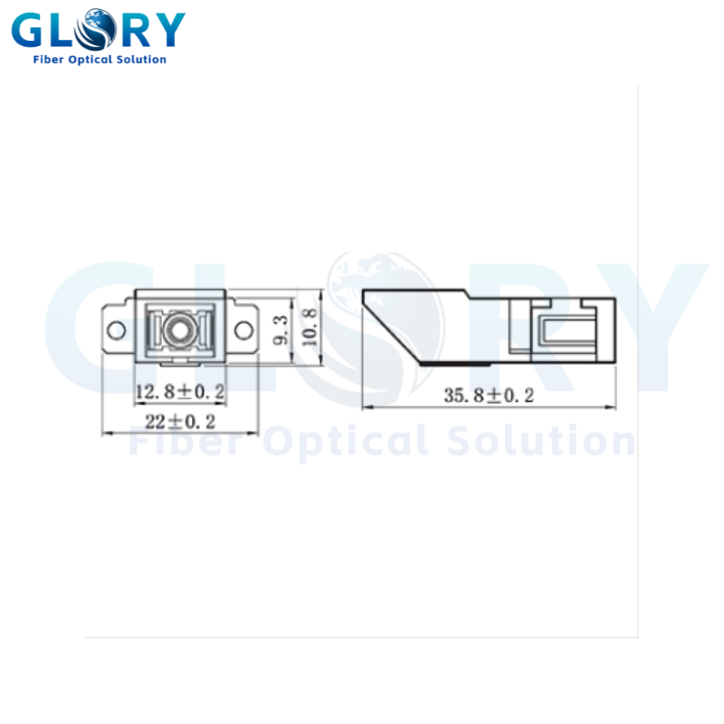 SC APC SX Inner Shutter Avoid Laser Adapter With Flange SC APC SX Inner Shutter Avoid Laser Adapter With Flange