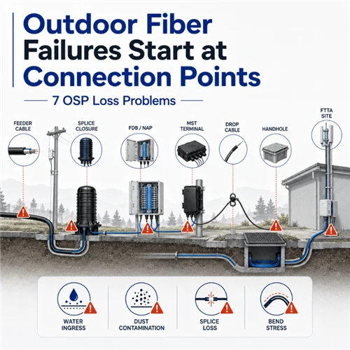 Outdoor Fiber Failures Start at Connection Points: 7 OSP Loss Problems