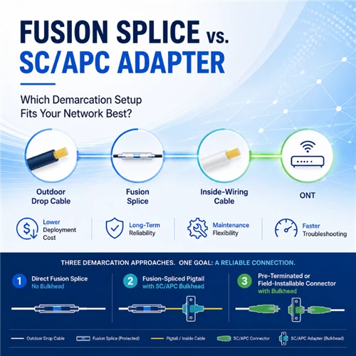 Fusion Splice vs SC/APC Adapter in a Fiber Demarcation Box