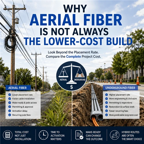 Why Aerial Fiber Is Not Always the Lower-Cost Build?