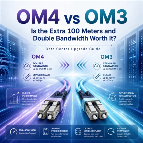 OM4 vs. OM3: Is the Extra 100 Meters and Double Bandwidth Worth It in Data Center Upgrades?