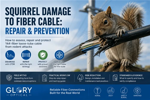 Squirrel Damage to Fiber Optic Cable: Repairing a 144-Fiber Loose-Tube Cable