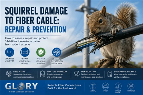 Squirrel Damage to Fiber Optic Cable: Repairing a 144-Fiber Loose-Tube Cable
