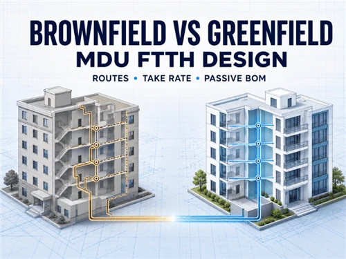 Brownfield vs Greenfield MDU FTTH Design: Routes, Take Rate and Passive BOM