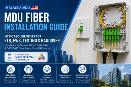 Malaysia MDU Fiber Installation Guide: MCMC Requirements for FTB, FWS, Testing & Handover