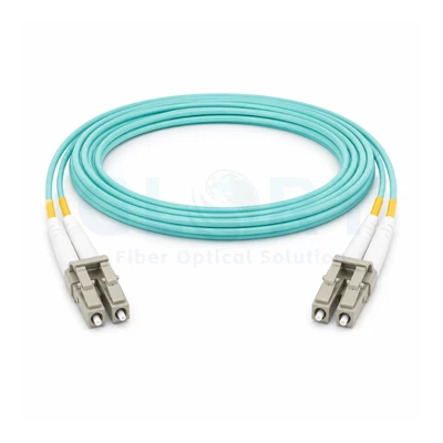 LC UPC To LC UPC Short Boot Duplex OM3 Fiber Patch Cable